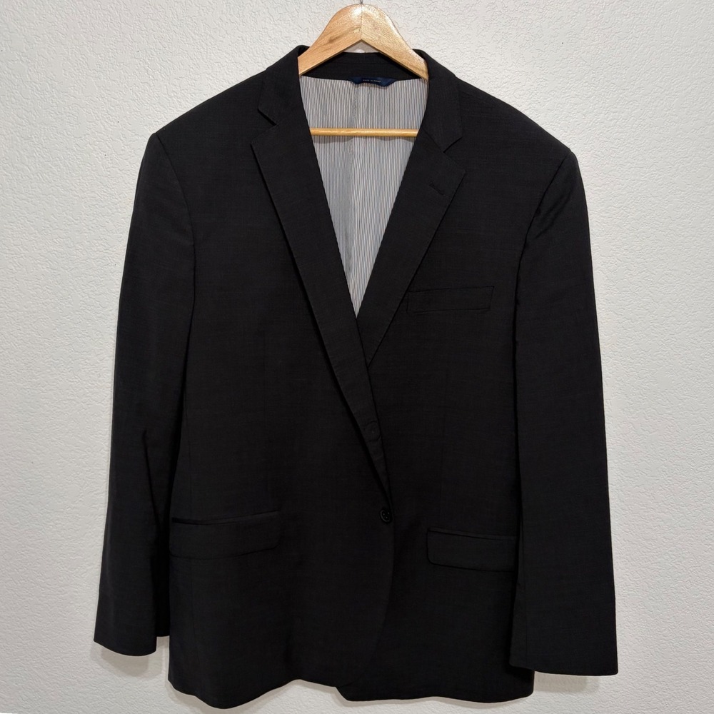 Brooks Brothers Explorer Madison Fit Blazer Mens 48R Charcoal Grey Wool Blend - Picture 3 of 8